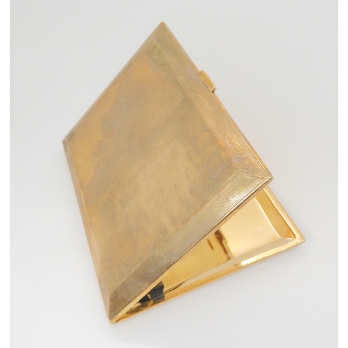 A 9ct gold cigarette case, hallmarked Birmingham 1927, made by William Neale & Son, 10.5cm x 8.5cm, weight 127.3gms