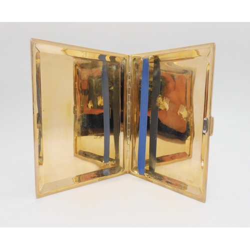 734 - A 9ct gold cigarette case, hallmarked Birmingham 1927, made by William Neale & Son, 10.5cm x 8.5... 