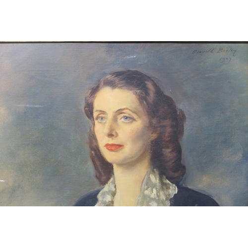 3010A - SIR OSWALD HORNBY JOSEPH BIRLEY MC RA ROI (1880-1952)PORTRAIT OF RUTH PALLANT (b.IRELAND 1902-1972)O... 