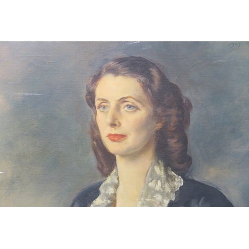 3010A - SIR OSWALD HORNBY JOSEPH BIRLEY MC RA ROI (1880-1952)PORTRAIT OF RUTH PALLANT (b.IRELAND 1902-1972)O... 