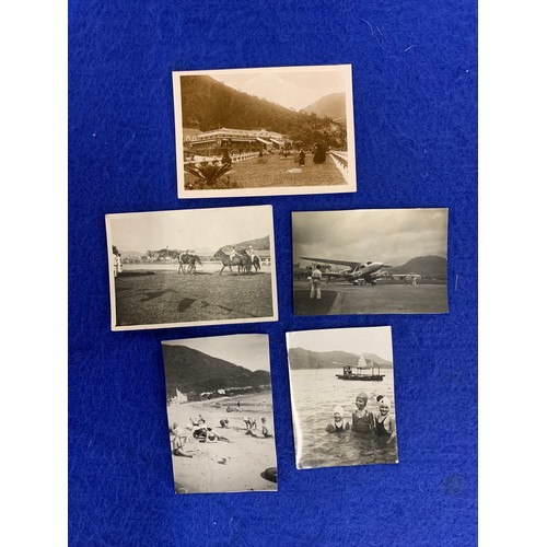 2387 - CHINESE BLACK AND WHITE PHOTOGRAPHS CIRCA 1930S Comprising; 293 Peak, Hong Kong, Kai Tak arodrome, O... 