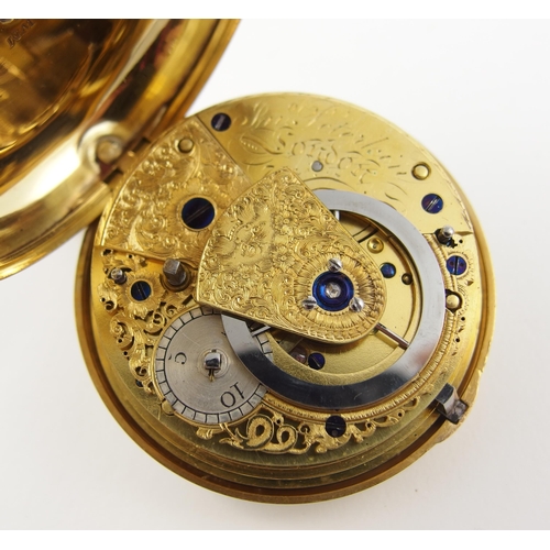 21 - An 18ct pair cased pocket watch