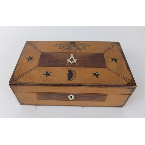 293 - A Victorian satinwood and inlaid stationery box