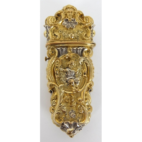 294 - An 18th Century gilt metal rococo etui