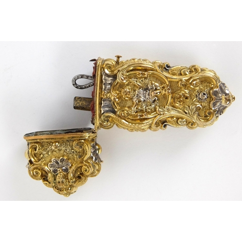 294 - An 18th Century gilt metal rococo etui