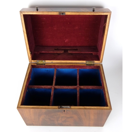 299 - A 19th Century mahogany domed decanter box