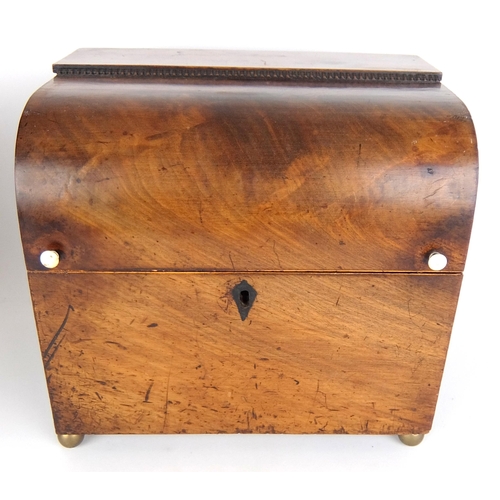 299 - A 19th Century mahogany domed decanter box