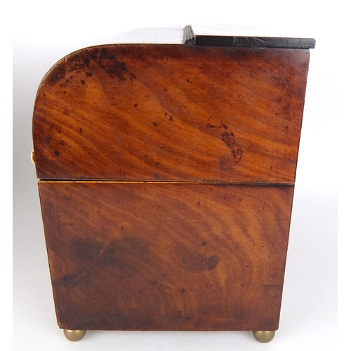 299 - A 19th Century mahogany domed decanter box