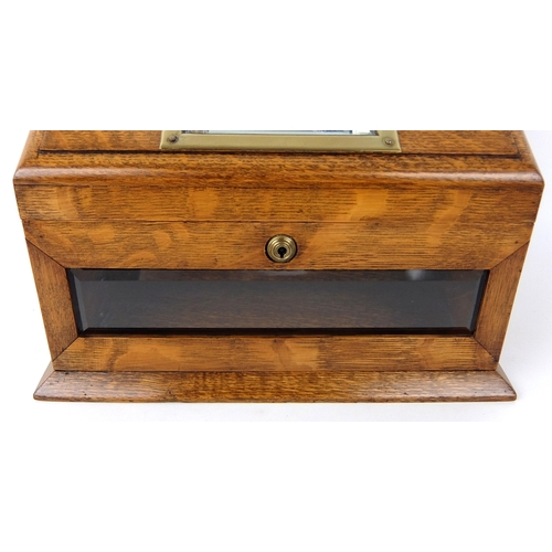 302 - An Edwardian oak letter box