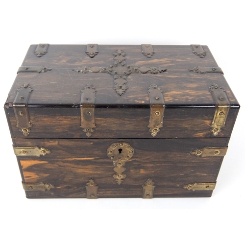 303 - A Victorian coromandel tea caddy