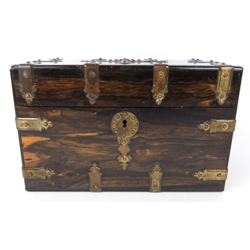 303 - A Victorian coromandel tea caddy