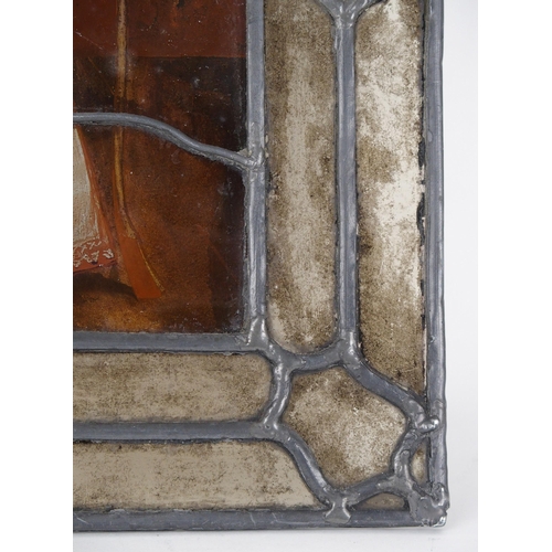 307 - A stained and leaded glass window