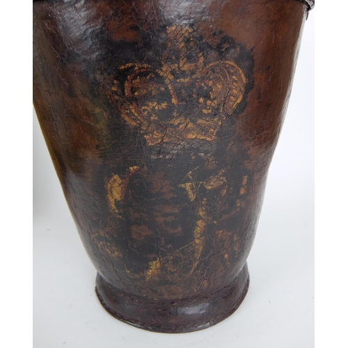 309 - Two 19th Century leather fire buckets