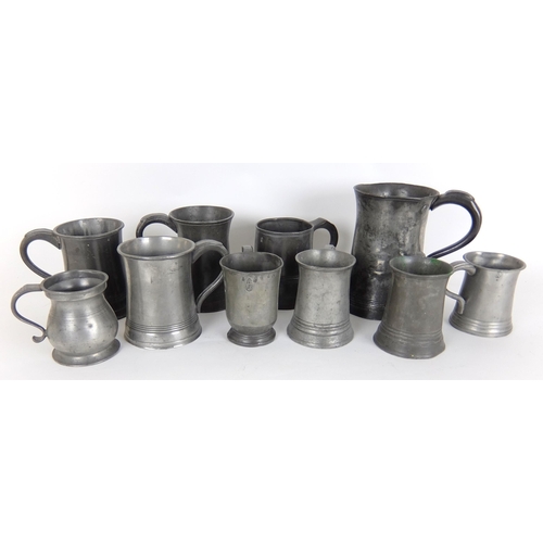 310 - A large collection of 19th Century pewter