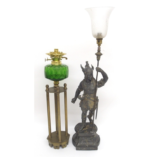 316 - A group of Edwardian table lamps