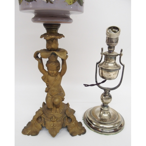 316 - A group of Edwardian table lamps