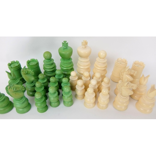 334 - An ivory chess set