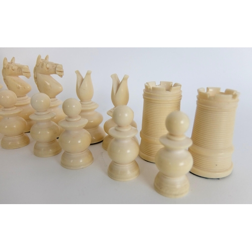 334 - An ivory chess set