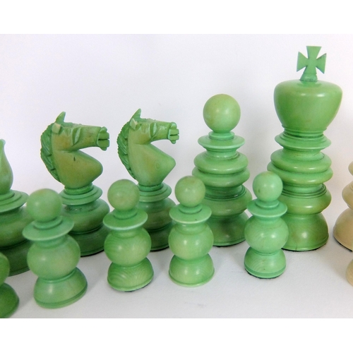 334 - An ivory chess set