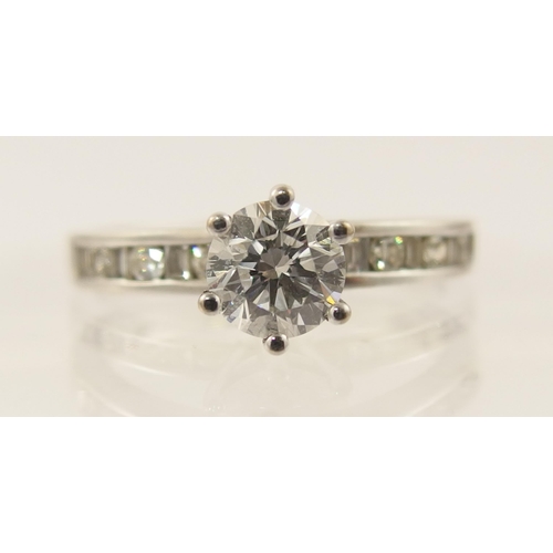 66 - An 18ct white gold diamond ring