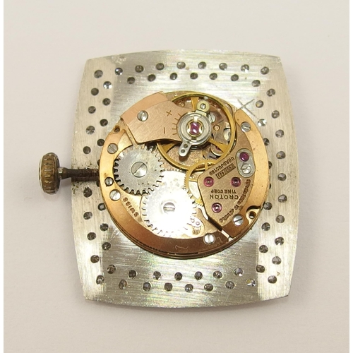 67 - A Ladies diamond and opal mosaic watch head