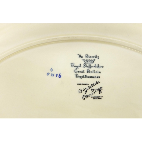 705 - A Clarice Cliff Grill pattern Biarritz dinner service