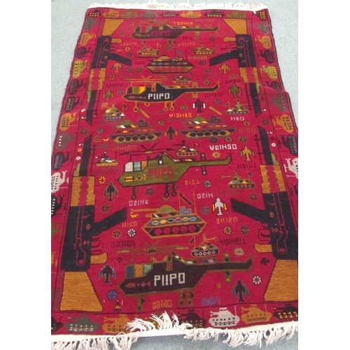 816 - An Afghan war rug