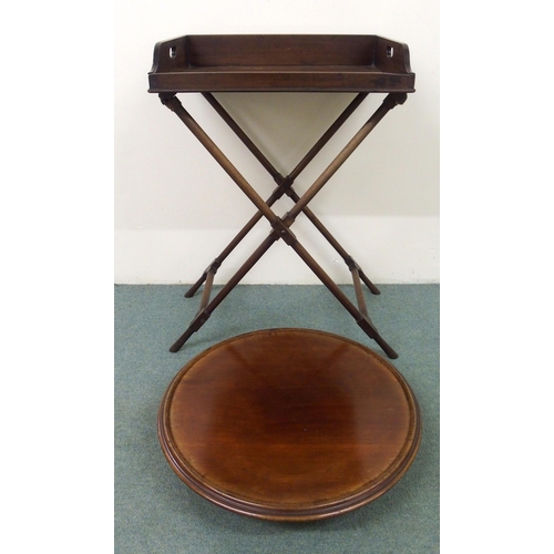 838 - A 19th Century mahogany butler's tray