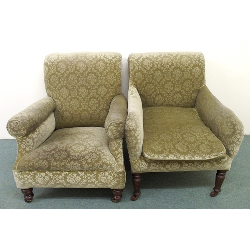 848 - Two Victorian upholstered armchairs