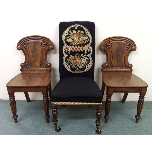 851 - A pair of Victorian hall chairs