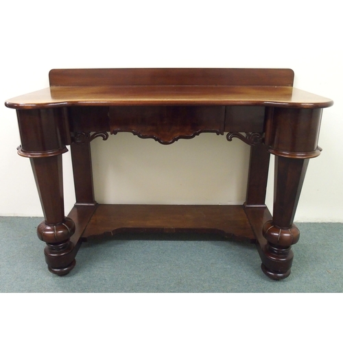 860 - A Victorian mahogany converted hall table