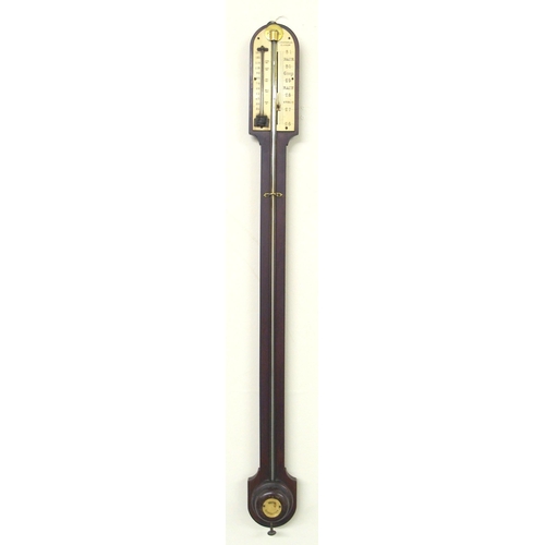 866 - Two 19th Century mahogany stick barometers