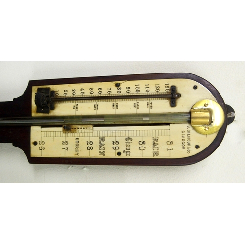 866 - Two 19th Century mahogany stick barometers