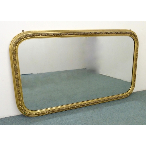 881 - A Victorian giltwood overmantel mirror