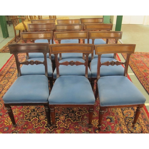 893 - A near set of twelve Victorian mahogany dining chairs