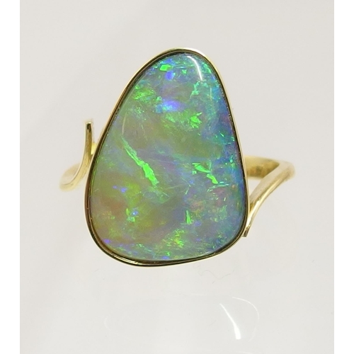 92 - A black opal ring