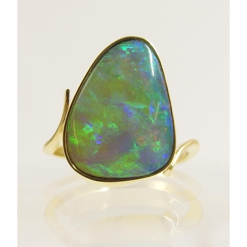 92 - A black opal ring