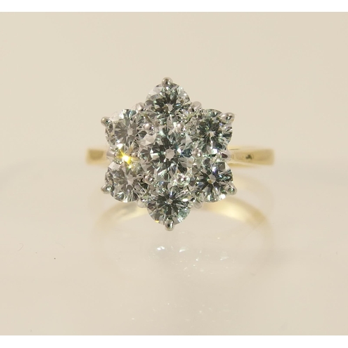 108 - A diamond flower ring