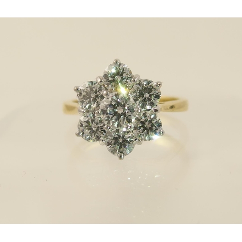 108 - A diamond flower ring