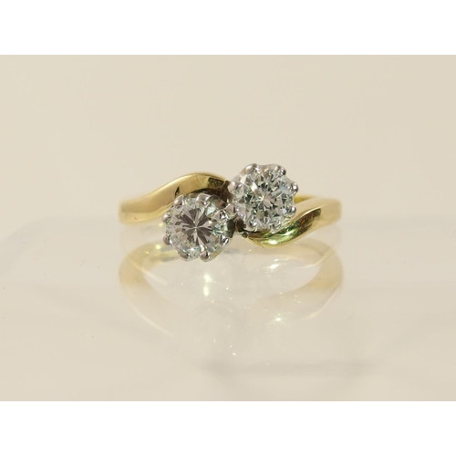 109 - A twin diamond ring