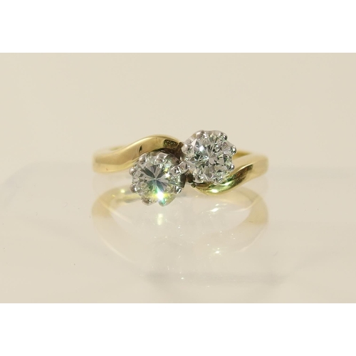 109 - A twin diamond ring