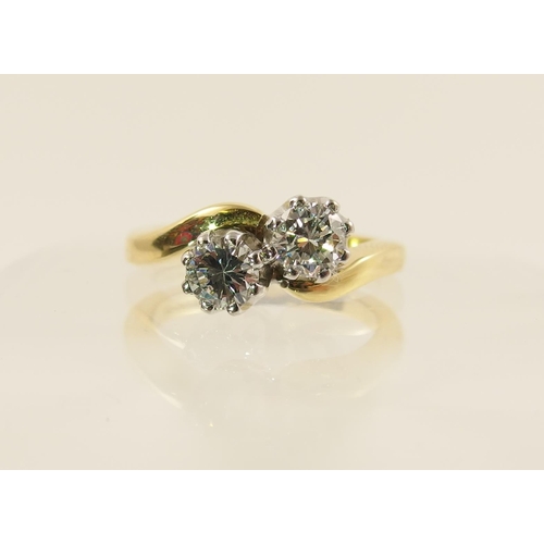 109 - A twin diamond ring