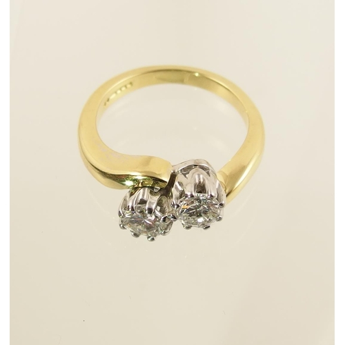 109 - A twin diamond ring