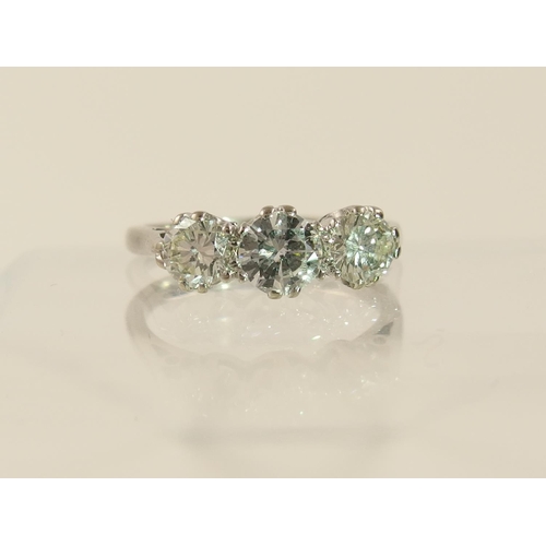 110 - A three stone diamond ring