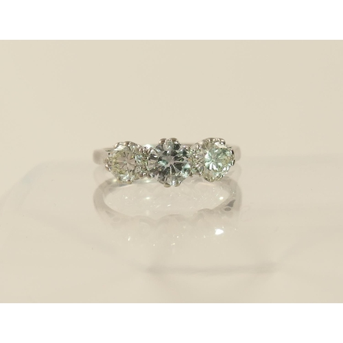 110 - A three stone diamond ring