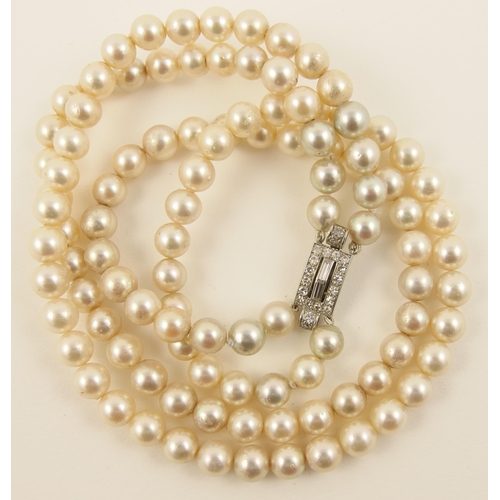 113 - A double strand of pearls