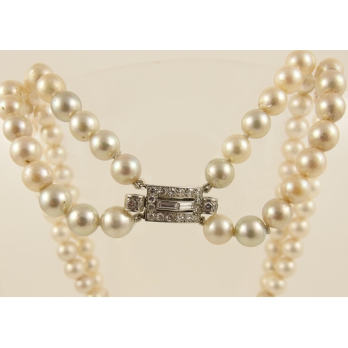 113 - A double strand of pearls