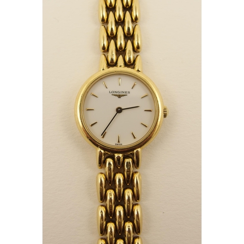 114 - A ladies 18ct Longines wristwatch