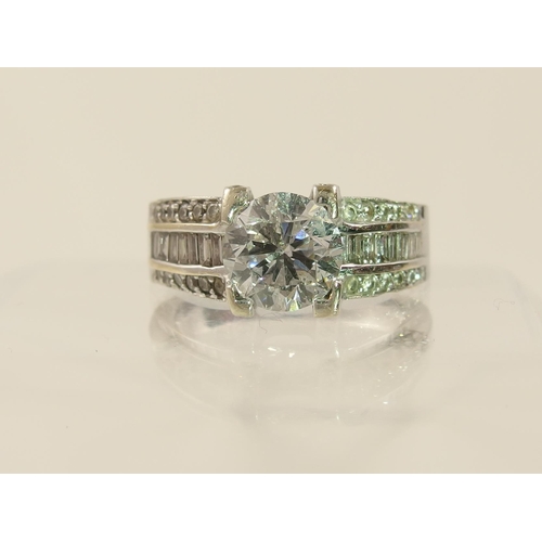 117 - A diamond dress ring