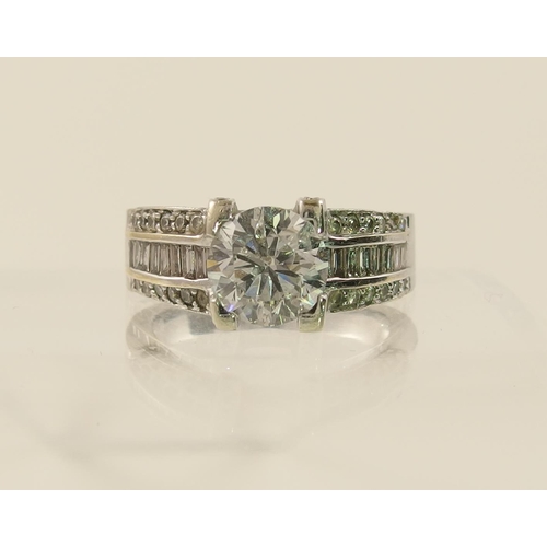 117 - A diamond dress ring